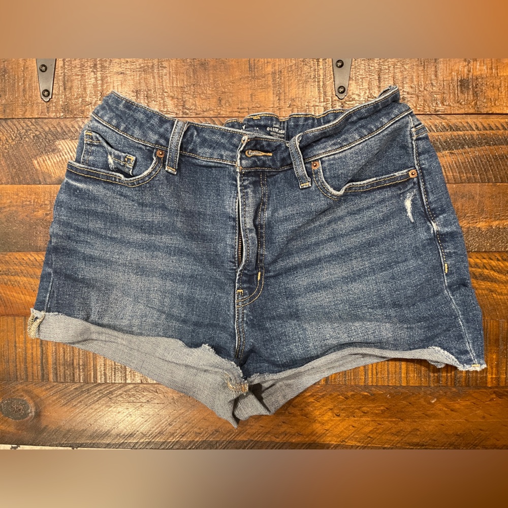 High-Rise Old Navy Denim Blue Women's Shorts